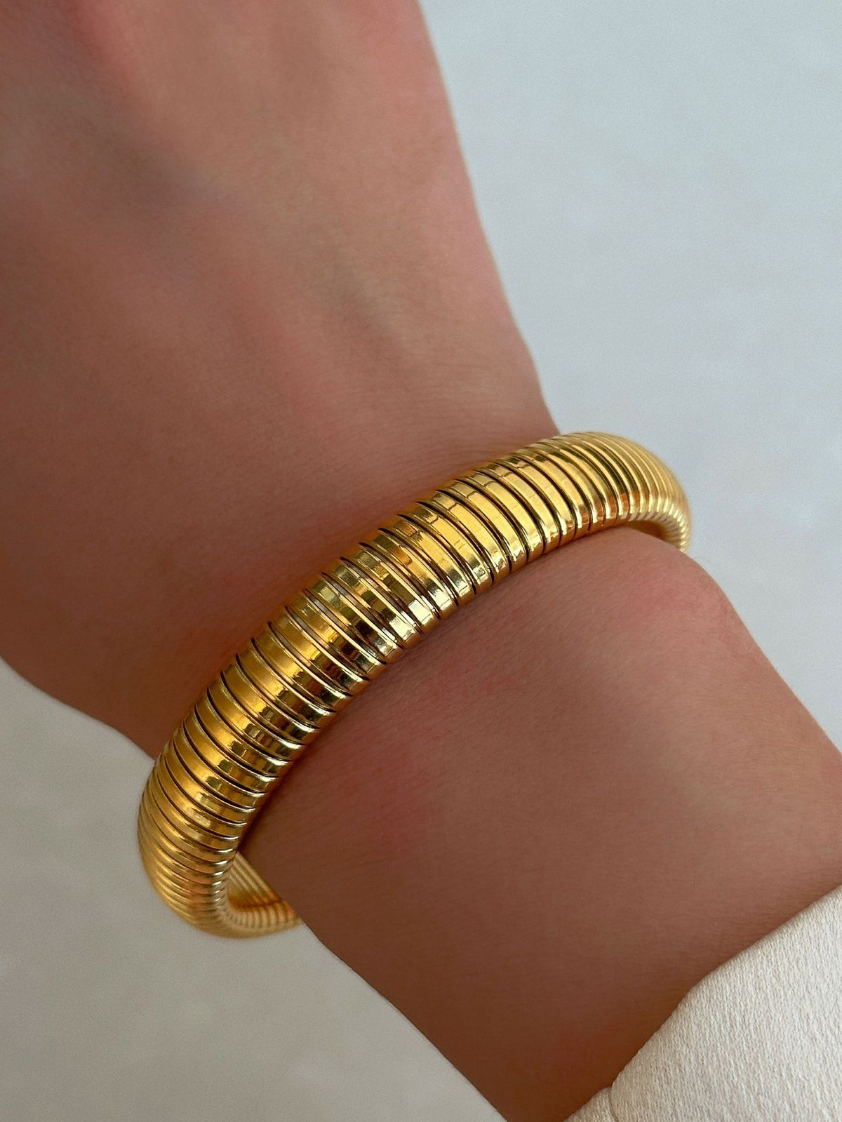 IG Style Basic Solid Color 304 Stainless Steel 18K Gold Plated Stainless Steel Bracelets
