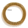 C Shape Bangle in Gold Titanium Steel with Electroplated Golden Plated Finish, Unisex Design
