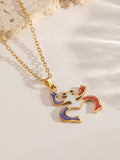 Pendant Necklace for Women in 304 Stainless Steel, 18K Gold Plated PVD Coated
