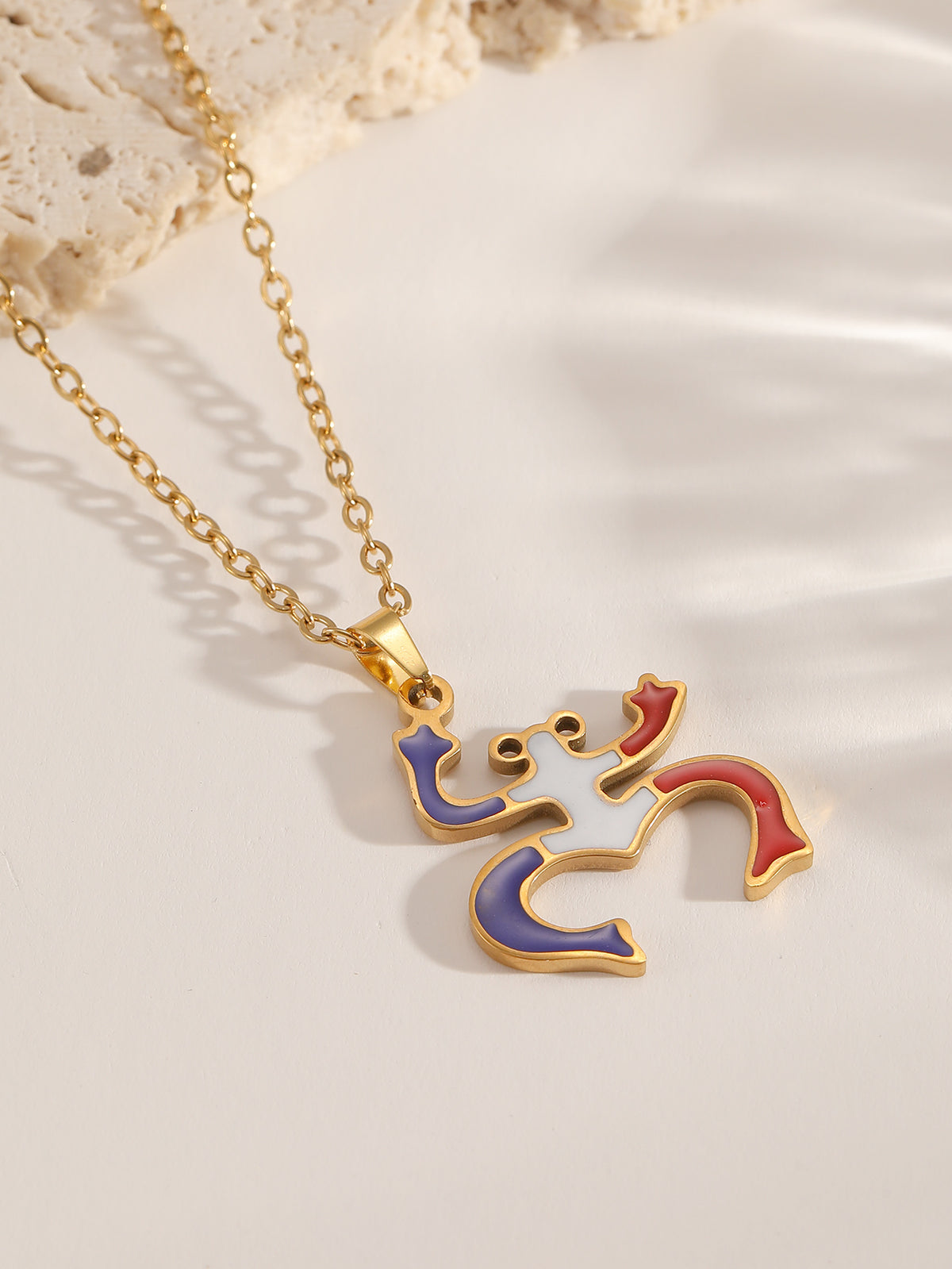 Pendant Necklace for Women in 304 Stainless Steel, 18K Gold Plated PVD Coated