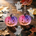 Cute Pumpkin Acrylic Earrings for Women with 304 Stainless Steel Ear Pins
