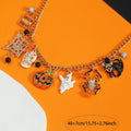 Unisex Pumpkin Pendant Necklace with Enamel Craft in Zinc Alloy, Perfect for Halloween