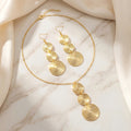 Fingerprint Pendant Necklace for Women in Electroplated Iron, 2 Pieces Set, Perfect for Daily Wear