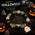 Retro Pumpkin Beading Glass Bracelets with Crystal Pendants, Unisex Style