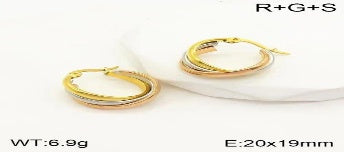 PVD Coated Real Gold Plated 18K Gold Circle 304 Stainless Steel Modern Style Simple Style Waterproof Non Tarnish Hoop Earrings